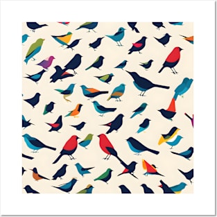 Birds Pattern Posters and Art